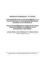 ANEXO II B CPD Cuestionario Perfil docente Atlántida-Extremadura y centros